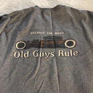 Gently loved Gray T-Shirt by Old Guys Rule Respect the Rust